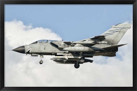 Framed Italian Air Force Panavia Tornado ECR  in flight Print