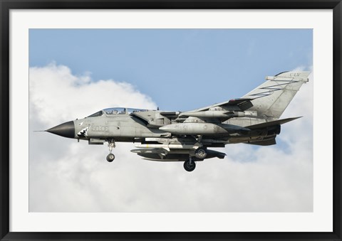 Framed Italian Air Force Panavia Tornado ECR  in flight Print