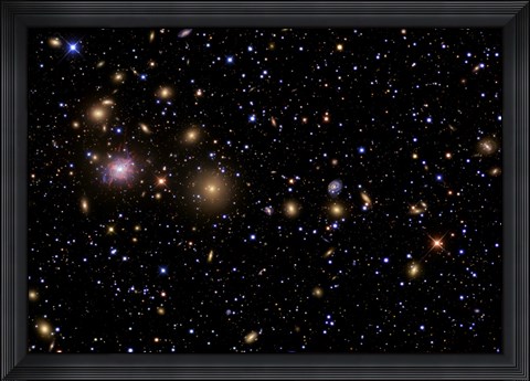 Framed Perseus Galaxy Cluster Print