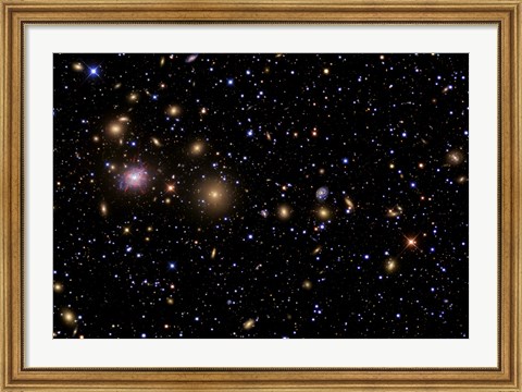 Framed Perseus Galaxy Cluster Print