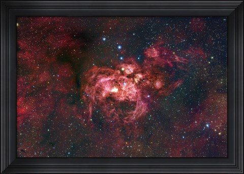 Framed Emission Nebula Located in the Constellation Scorpius (NGC 6357) Print