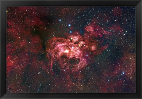 Framed Emission Nebula Located in the Constellation Scorpius (NGC 6357) Print