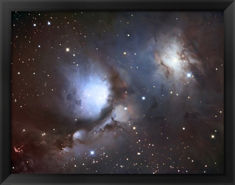 Framed Messier 78, A Reflection Nebula in the Constellation Orion Print