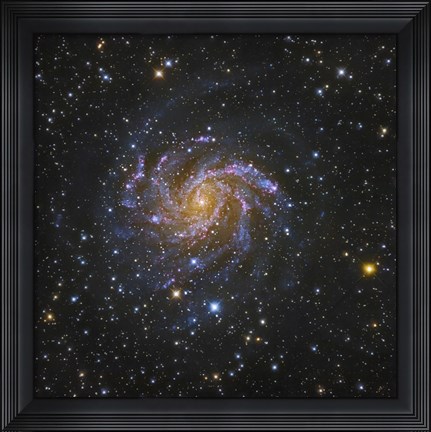 Framed Fireworks Galaxy Print