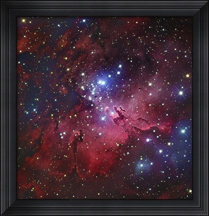 Framed Messier 16, The Eagle Nebula in Serpens Print