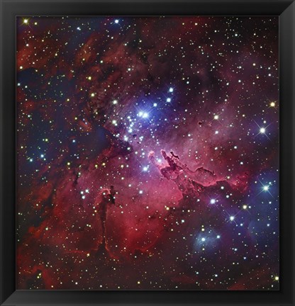 Framed Messier 16, The Eagle Nebula in Serpens Print