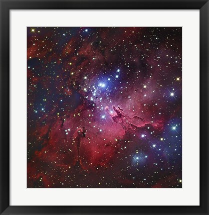 Framed Messier 16, The Eagle Nebula in Serpens Print