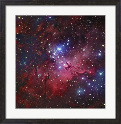 Framed Messier 16, The Eagle Nebula in Serpens Print