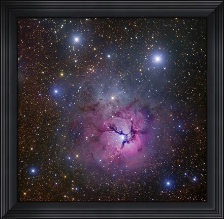 Framed Trifid Nebula located in Sagittarius Print