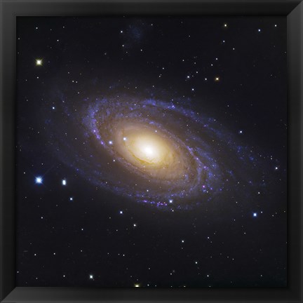 Framed Bodes Galaxy, a Spiral Galaxy in Ursa Major Print