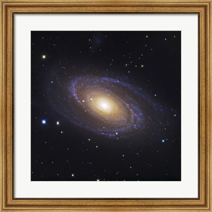 Framed Bodes Galaxy, a Spiral Galaxy in Ursa Major Print