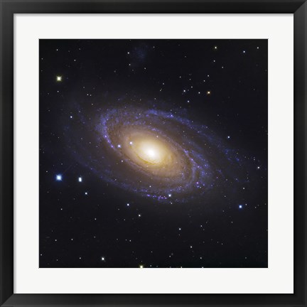 Framed Bodes Galaxy, a Spiral Galaxy in Ursa Major Print