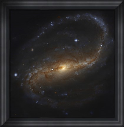 Framed Barred Spiral Galaxy in the Constellation Pegasus Print