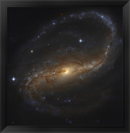 Framed Barred Spiral Galaxy in the Constellation Pegasus Print