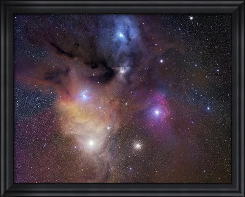Framed Rho Ophiuchi Nebula Print