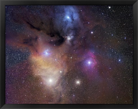 Framed Rho Ophiuchi Nebula Print