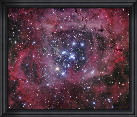 Framed Open Cluster within the Rosette Nebula (NGC 2244) Print