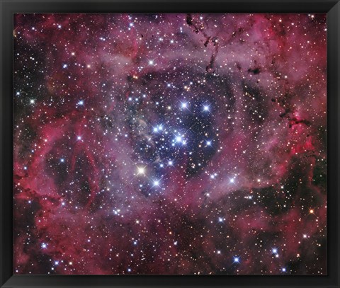 Framed Open Cluster within the Rosette Nebula (NGC 2244) Print