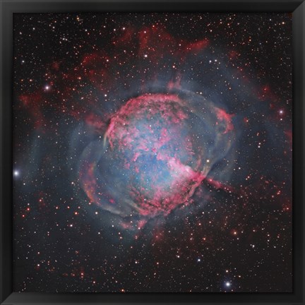 Framed Messier 27, The Dumbbell Nebula Print