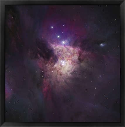 Framed Center of the Orion Nebula (The Trapezium Cluster) Print