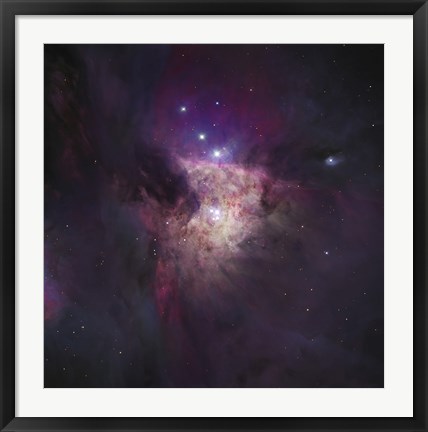 Framed Center of the Orion Nebula (The Trapezium Cluster) Print