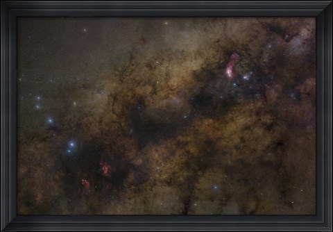 Framed Galactic Center of the Milky Way Galaxy Print