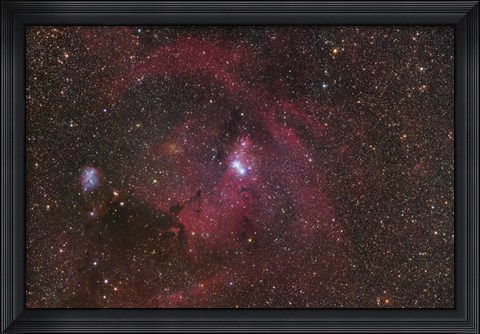 Framed Cone Nebula region in Monoceros Print