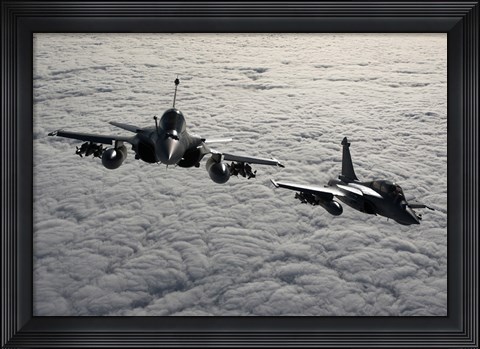 Framed Dassault Rafale B of the French Air Force Print