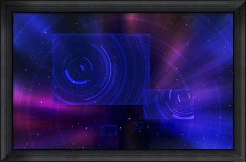 Framed Space Travel Scene Print