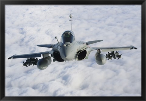 Framed Dassault Rafale B of the French Air Force (front view) Print