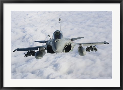 Framed Dassault Rafale B of the French Air Force (front view) Print