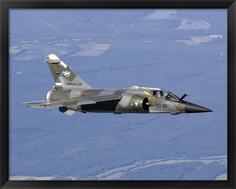 Framed Mirage F1CR of the French Air Force over France Print