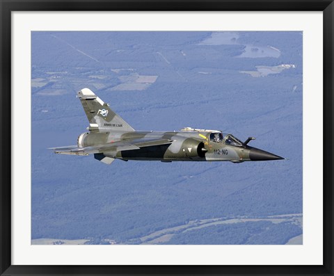 Framed Mirage F1CR of the French Air Force over France Print