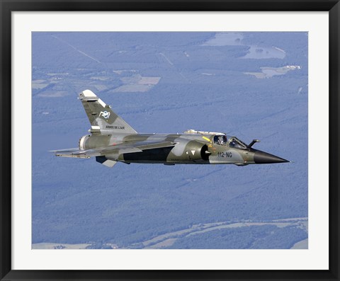 Framed Mirage F1CR of the French Air Force over France Print