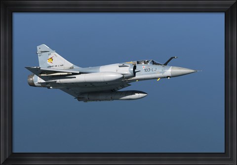 Framed Mirage 2000C of the French Air Force (side view) Print