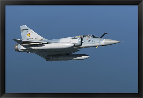 Framed Mirage 2000C of the French Air Force (side view) Print