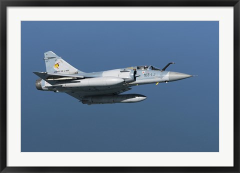 Framed Mirage 2000C of the French Air Force (side view) Print