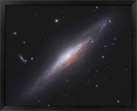 Framed Spiral Galaxy in Lynx (close up) Print