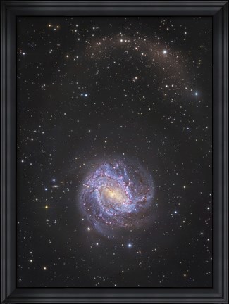 Framed Messier 83 and its Northern Stellar Tidal Stream Print