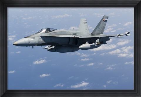 Framed CF-188A Hornet of the Royal Canadian Air Force (side view) Print