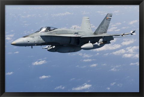 Framed CF-188A Hornet of the Royal Canadian Air Force (side view) Print