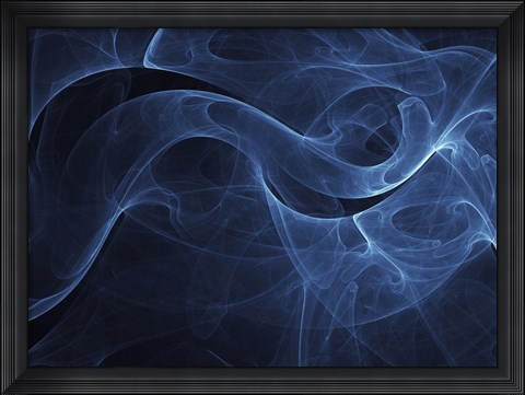 Framed Abstract Blue One Print
