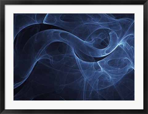 Framed Abstract Blue One Print