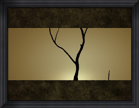 Framed Tree at Sunset Print