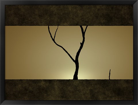 Framed Tree at Sunset Print