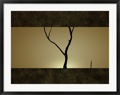 Framed Tree at Sunset Print