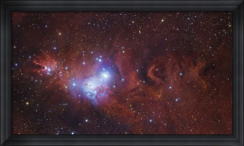 Framed Cone Nebula Region Print