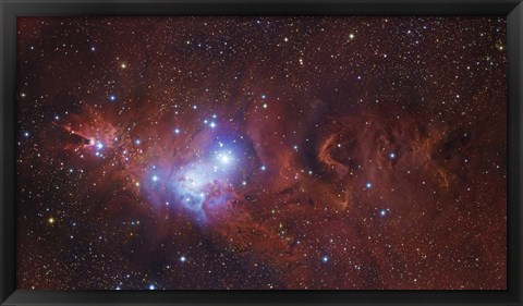 Framed Cone Nebula Region Print