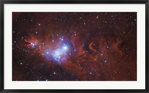 Framed Cone Nebula Region Print