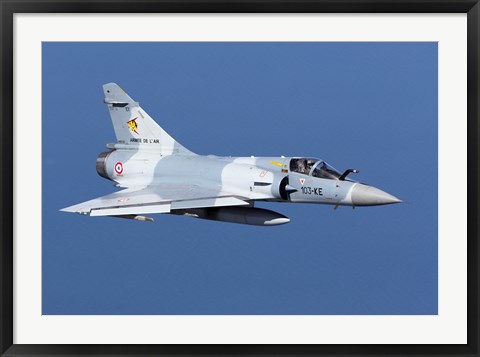 Framed Mirage 2000C of the French Air Force (blue &amp; white) Print